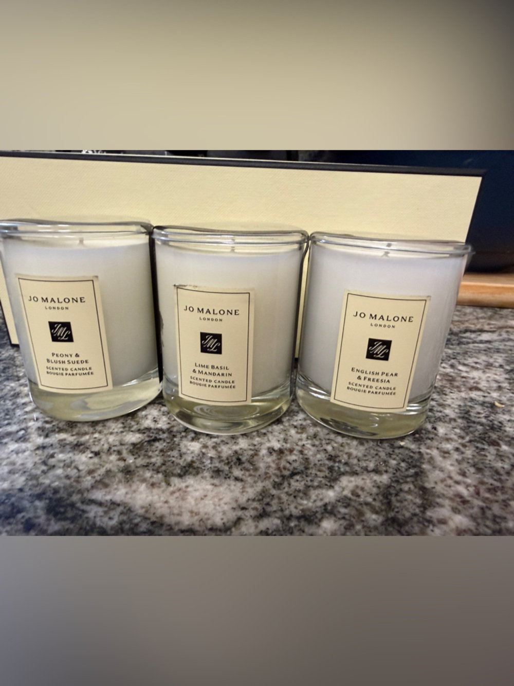 Jo Malone Travel Candle Trio 2.2 oz each with gift box
